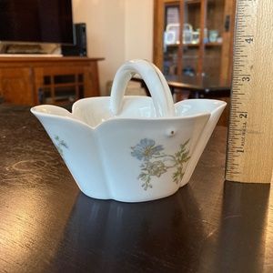 Haviland Limoges Basket with Blue Floral Design